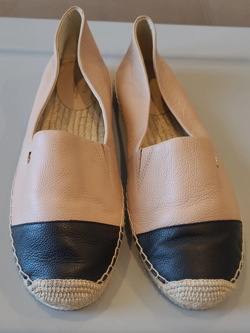 Michael Kors Classic Two-Tone Women's Espadrille Flats - Pink and Black Size 11
